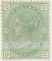 FindYourStampsValue: Great Britain (United Kingdom): Queen Victoria - One Shilling Salmon