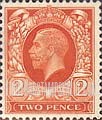 FindYourStampsValue: Great Britain (United Kingdom): King George V - Two Pence