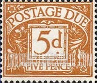 FindYourStampsValue: Great Britain (United Kingdom): Postage Due Stamps - Five Pence