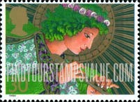 FindYourStampsValue: Great Britain (United Kingdom): Christmas Angels - Angel playing Flute