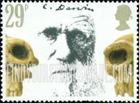 FindYourStampsValue: Great Britain (United Kingdom): Death Centenary of Charles Darwin - Skulls