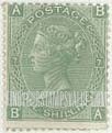 FindYourStampsValue: Great Britain (United Kingdom): Queen Victoria - One Shilling Green