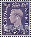 FindYourStampsValue: Great Britain (United Kingdom): King George VI - Three Pence