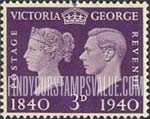 FindYourStampsValue: Great Britain (United Kingdom): Queen Victoria and King George VI - Three Pence