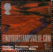 FindYourStampsValue: Great Britain (United Kingdom): Wales Scenery - Hyddgen, Plynlimon, Self-Adhesive Booklet Stamp