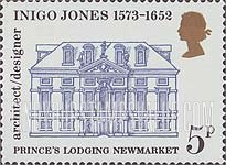 FindYourStampsValue: Great Britain (United Kingdom): 400th Birth Anniversary of Inigo Jones - Prince's Lodging, Newmarket