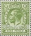 FindYourStampsValue: Great Britain (United Kingdom): King George V - Nine Pence