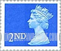 FindYourStampsValue: Great Britain (United Kingdom): Machin Definitives - Queen Elizabeth, Self-Adhesive Coil Stamp
