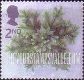 FindYourStampsValue: Great Britain (United Kingdom): Christmas - Spruce Branches, Self-Adhesive Stamp