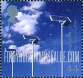 FindYourStampsValue: Great Britain (United Kingdom): Life & Earth - Solar Cells, Earth Center, Doncaster