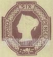 FindYourStampsValue: Great Britain (United Kingdom): Queen Victoria - Six Pence Red Violet