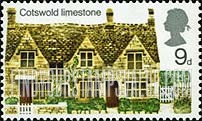FindYourStampsValue: Great Britain (United Kingdom): British Rural Architecture - Cotswold Limestone House, Gloucestershire, England