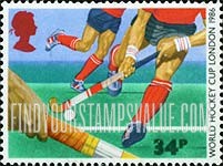 FindYourStampsValue: Great Britain (United Kingdom): Sports - Field Hockey