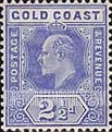 FindYourStampsValue: Gold Coast: King Edward VII - Two Pence Half Penny