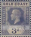 FindYourStampsValue: Gold Coast: King George V - Three Pence, Die II