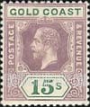FindYourStampsValue: Gold Coast: King George V - Fifteen Shillings, Die I