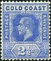 FindYourStampsValue: Gold Coast: King George V - Two Pence Half Penny, Die I