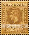 FindYourStampsValue: Gold Coast: King George V - Two Pence Half Penny, Die II