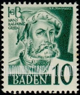 FindYourStampsValue: BADEN - Hans Baldung Grien