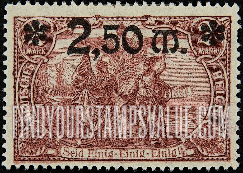 FindYourStampsValue: “Union of North and South Germany”: Types of 1902 Surcharged