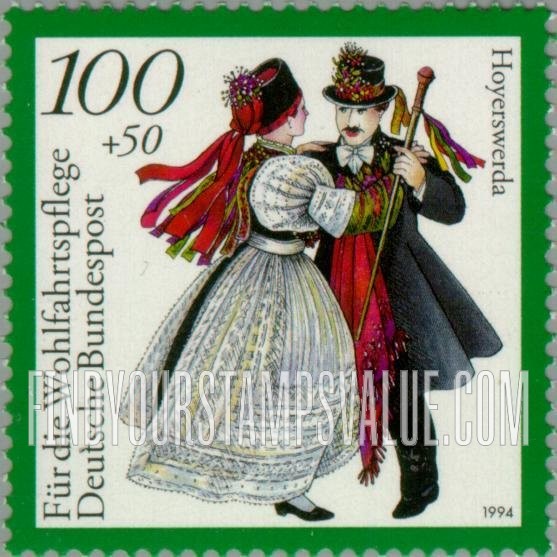 FindYourStampsValue: SEMI-POSTAL - Traditional Costume Type 1993: Hoyerswerda
