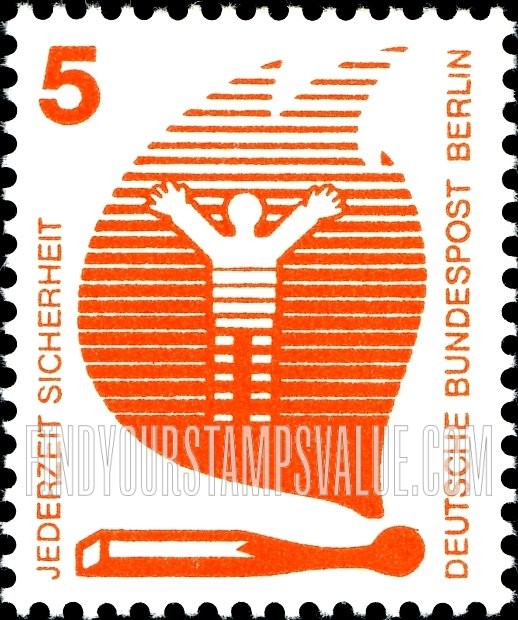 FindYourStampsValue: BERLIN - Accident Prevention Type of Germany: “Matches cause fires”