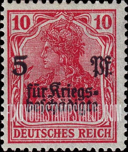 FindYourStampsValue: SEMI-POSTAL - Germania: Regular Issue of 1906-17 Surcharged