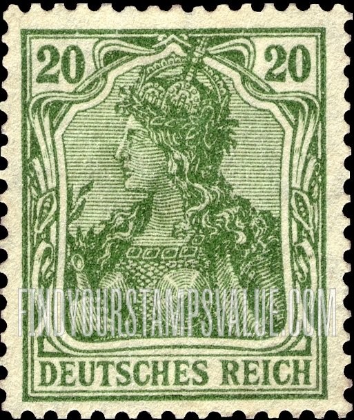 FindYourStampsValue: Germania: Germania Types of 1902-16