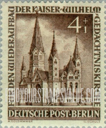 FindYourStampsValue: OCCUPATION SEMI-POSTAL - Kaiser Wilhelm Memorial Church