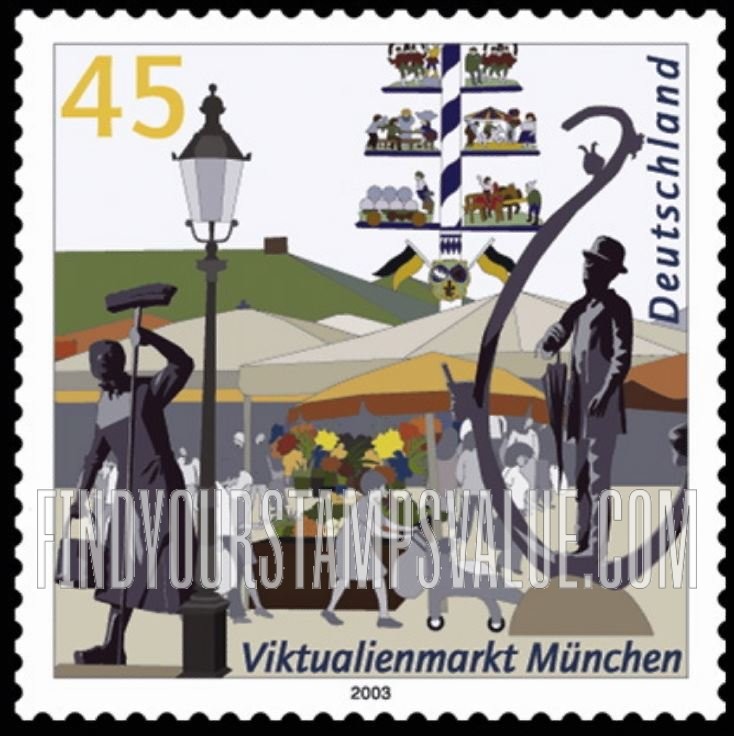 FindYourStampsValue: City Views: Market, Munich
