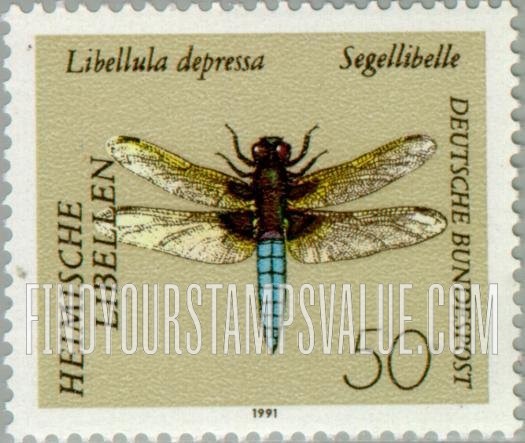 FindYourStampsValue: Dragonflies: Libellula depressa