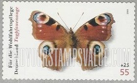 FindYourStampsValue: SEMI-POSTAL - Butterflies: Tagpfauenauge