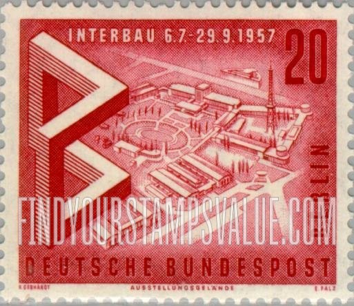FindYourStampsValue: BERLIN - View of exposition grounds and “B”
