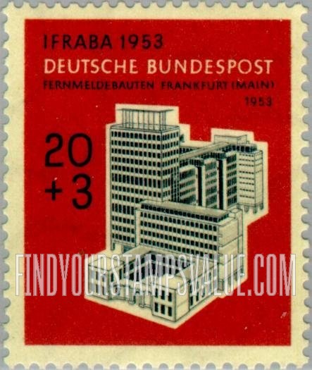 FindYourStampsValue: SEMI-POSTAL - Telecommunications Buildings, Frankfurt-on-Main