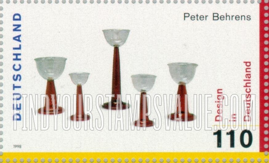 FindYourStampsValue: 20th Centennial German Design: Glassware, by Peter Behrens, 1910