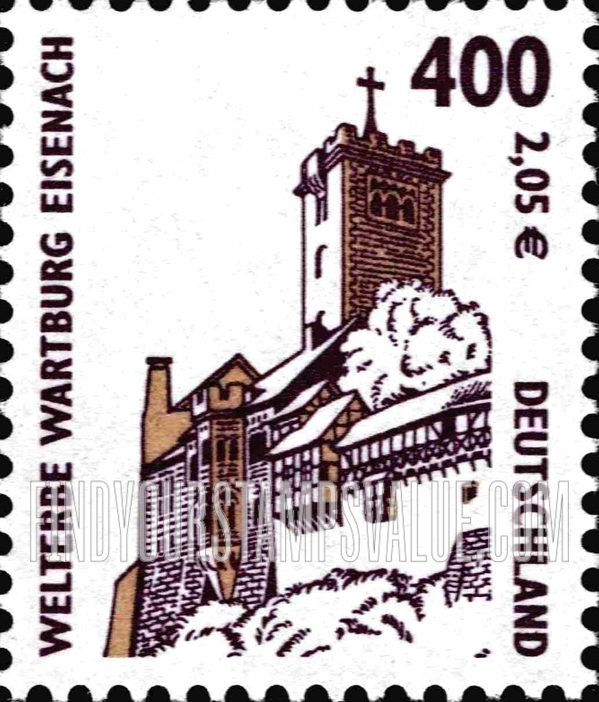FindYourStampsValue: Historic Sites Type of 1987: Wartburg Castle, Eisenach