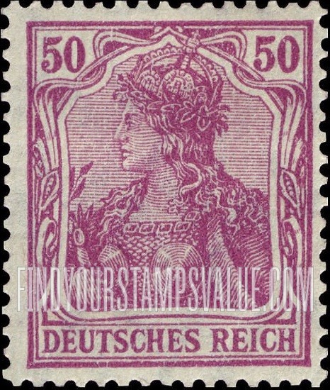 FindYourStampsValue: Germania: Germania Types of 1902-16