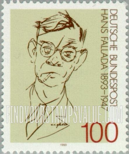 FindYourStampsValue: Hans Fallada (1893-1947), Novelist