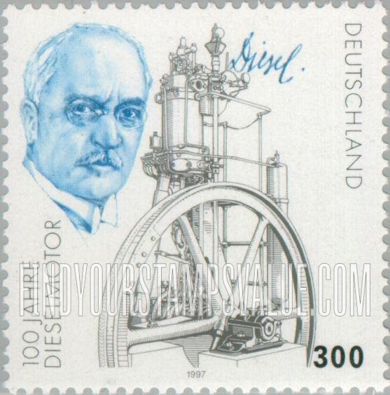 FindYourStampsValue: Centenary of Rudolf Diesel’s Engine