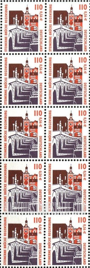 FindYourStampsValue: Historic Sites Type of 1987: Regensburg Stone Bridge