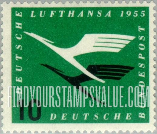 FindYourStampsValue: AIR POST - Federal Republic: Lufthansa Emblem