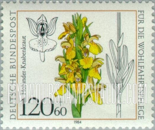 FindYourStampsValue: SEMI-POSTAL - Orchids: Dactylorhiza sambucina