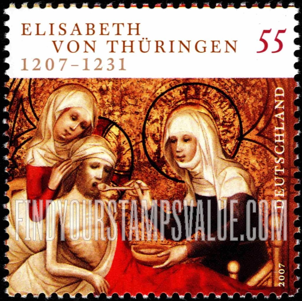 FindYourStampsValue: St. Elizabeth of Hungary (1207-31)