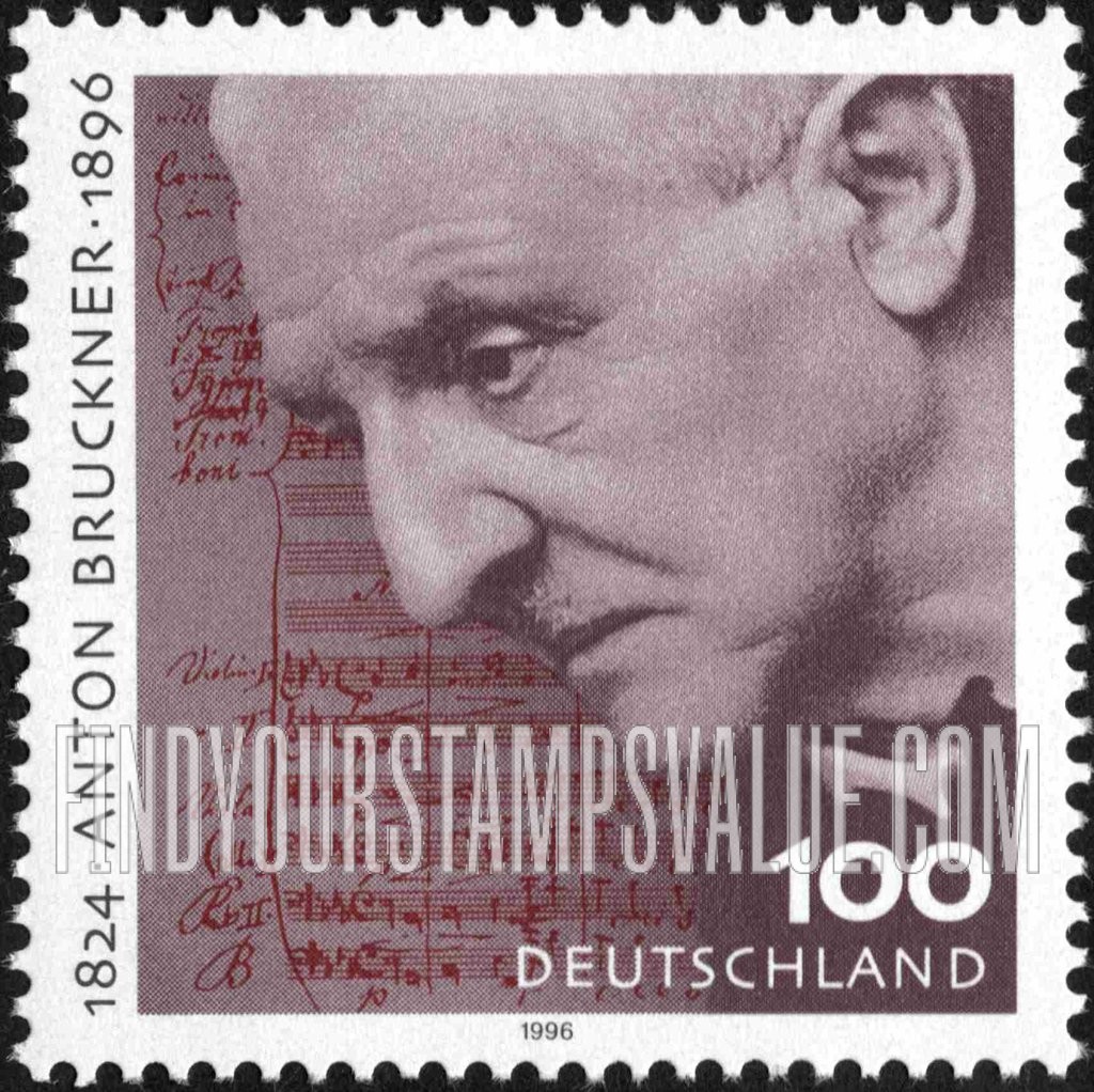 FindYourStampsValue: Anton Bruckner (1824-96), Composer
