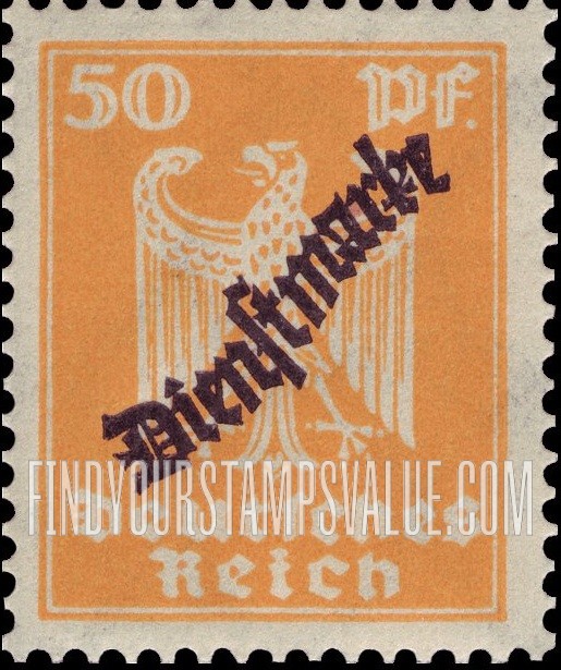 FindYourStampsValue: OFFICIAL - German Eagle: Same Overprint On Issues of 1924