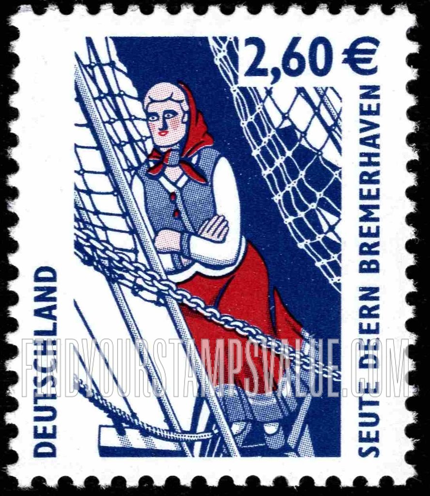 FindYourStampsValue: Historic Sites Type of 1987: Barque “Seute Deern,” Bremerhaven