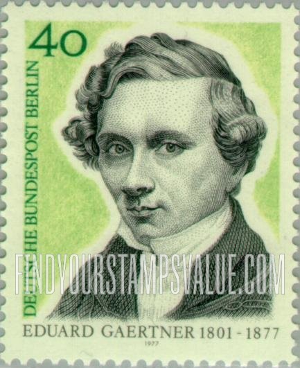 FindYourStampsValue: BERLIN - Eduard Gaertner (1801-77), Painter
