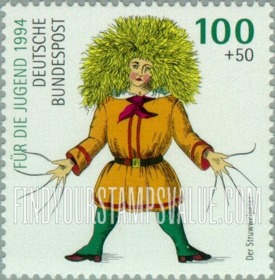 FindYourStampsValue: SEMI-POSTAL - Heinrich Hoffmann (1809-94), Physician, Writer of Children’s Books: Slovenly Peter