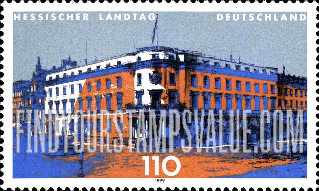 FindYourStampsValue: State Parliaments Type of 1998: The Hessian Parliament