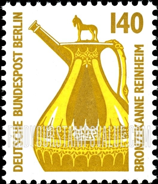 FindYourStampsValue: BERLIN - Historic Sites and Objects Type of Germany: Bronze flagon from Reinheim